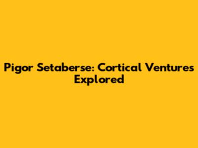 Pigor Setaberse: Cortical Ventures Explored